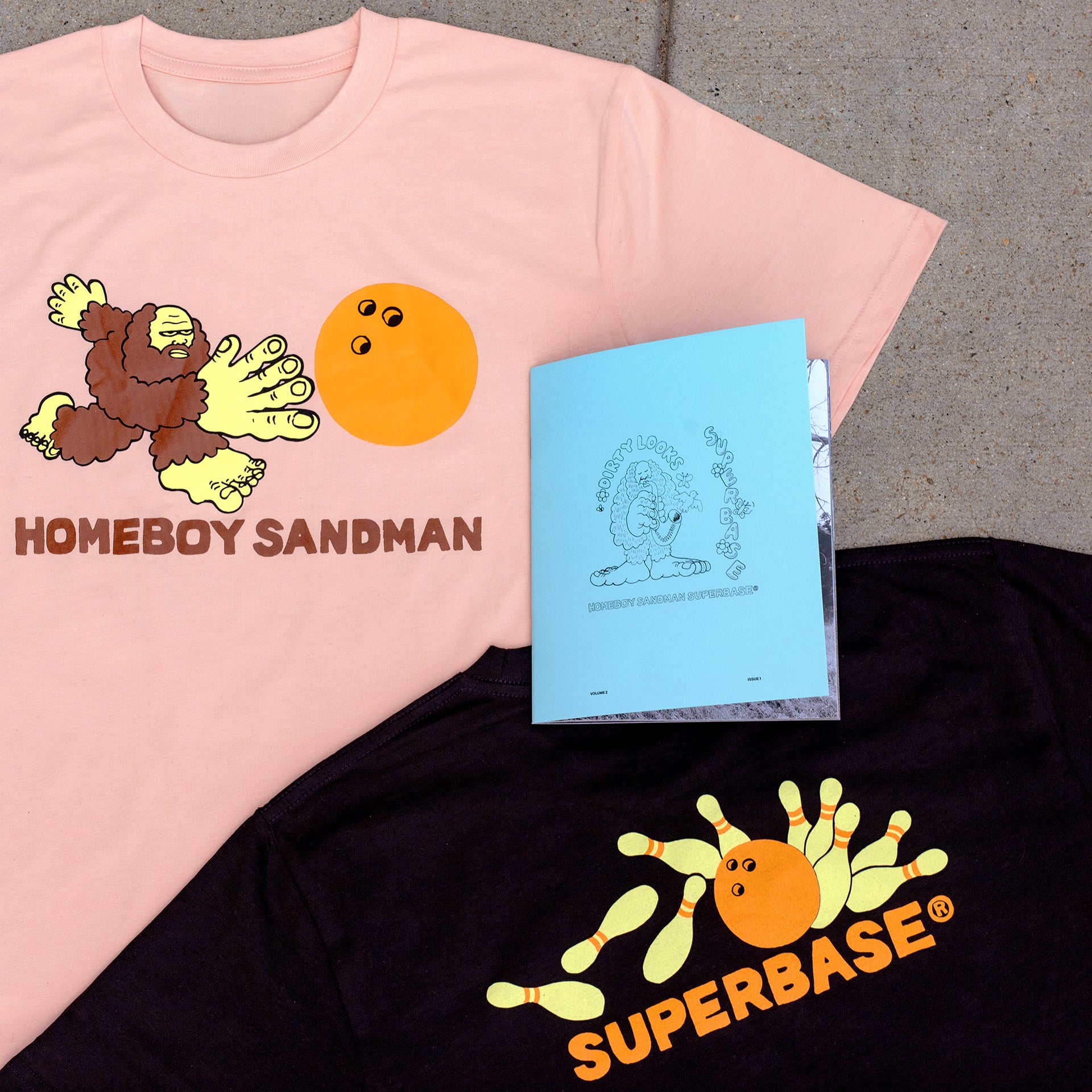Homeboy Sandman x Superbase Tee + Zine (Coal Black)